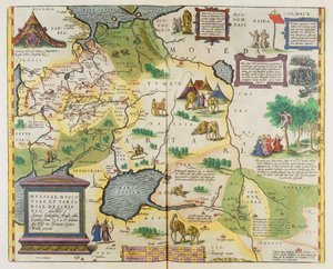 Az Orosz Birodalom térképe, 1588 (kézzel színezett metszet)